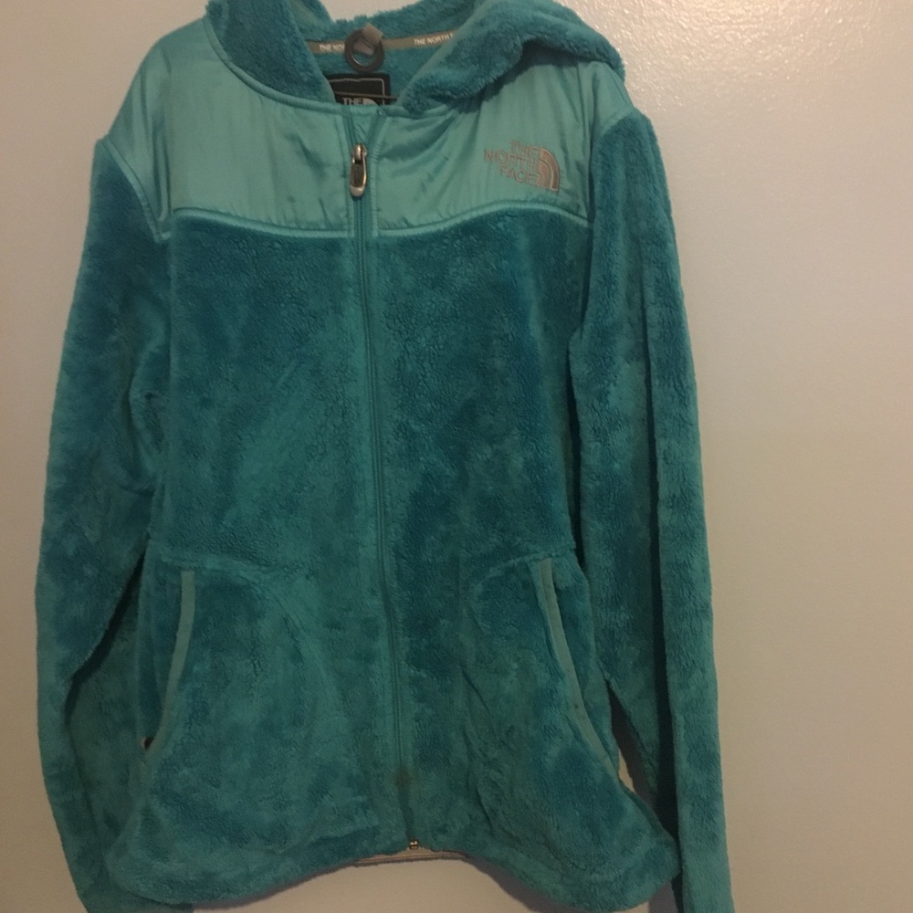 North Face Women’s teal fleece coat